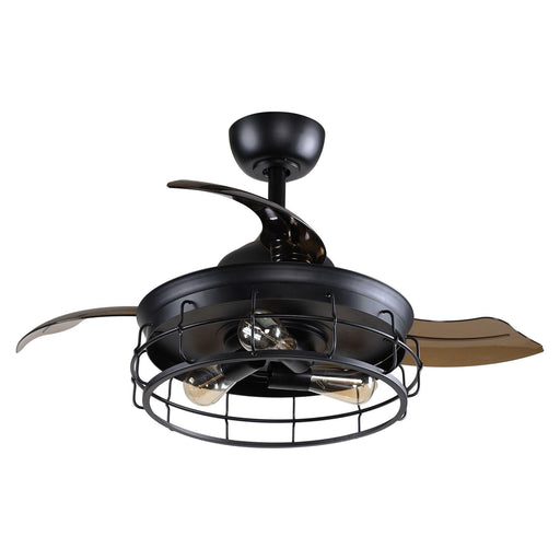 36" Pickett Industrial Downrod Mount Ceiling Fan with Lighting and Remote Control - Sweatfully