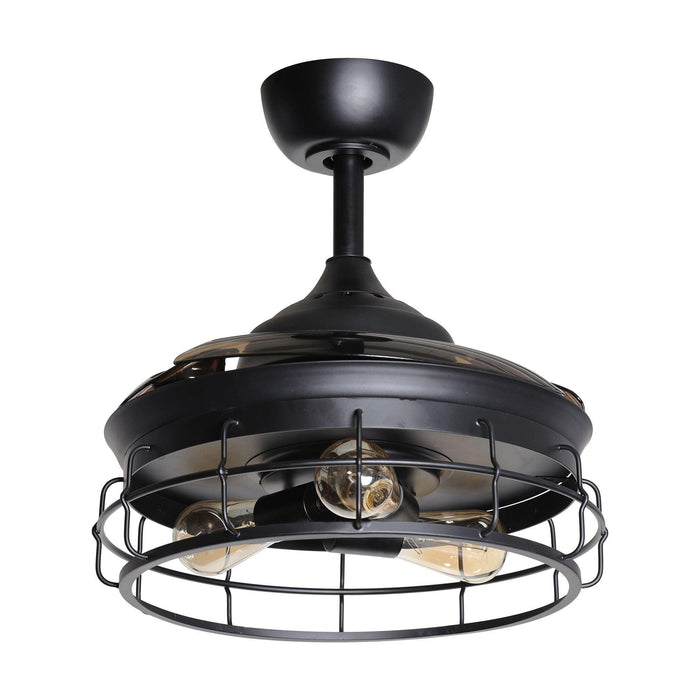 36" Pickett Industrial Downrod Mount Ceiling Fan with Lighting and Remote Control - Sweatfully