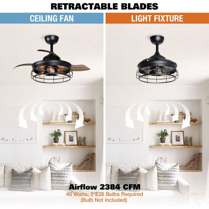 36" Pickett Industrial Downrod Mount Ceiling Fan with Lighting and Remote Control - Sweatfully