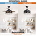 36" Pickett Industrial Downrod Mount Ceiling Fan with Lighting and Remote Control - Sweatfully