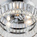 36" Prayag Modern Downrod Mount Crystal Ceiling Fan with Lighting and Remote Control - Sweatfully