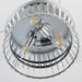 36" Prayag Modern Downrod Mount Crystal Ceiling Fan with Lighting and Remote Control - Sweatfully