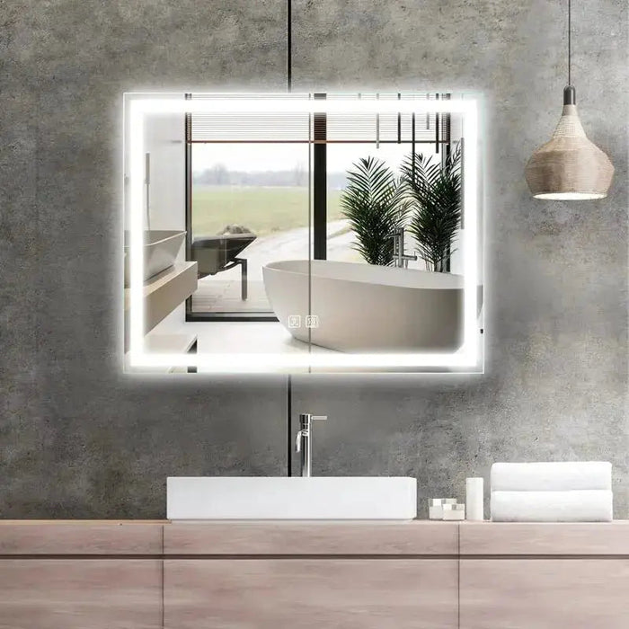 36 x 24  Inch Center Glow LED Bathroom Mirror - Sweatfully
