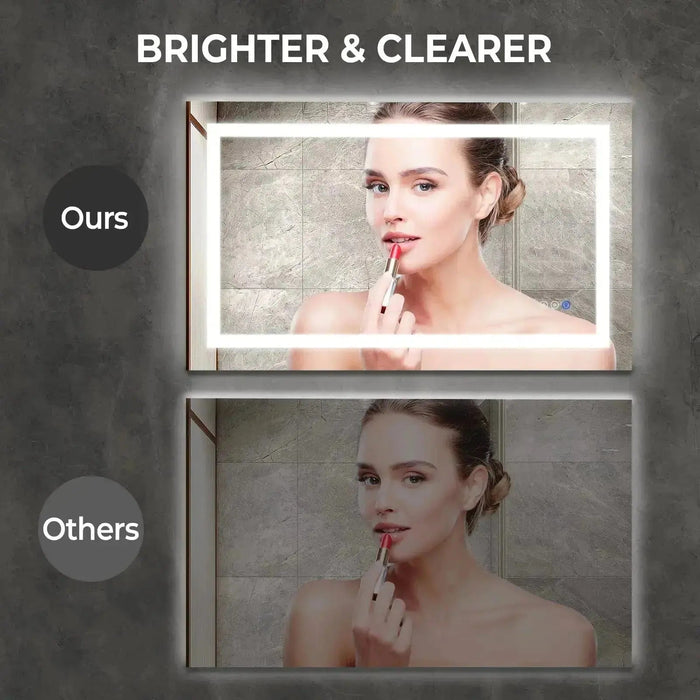 36 x 28 Inch Center Glow LED Bathroom Mirror - Sweatfully