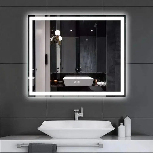 36 x 24  Inch Center Glow LED Bathroom Mirror - Sweatfully