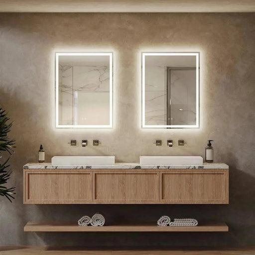 24 x 32  Inch Center Glow LED Bathroom Mirror - Sweatfully