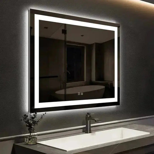 36 x 28 Inch Center Glow LED Bathroom Mirror - Sweatfully