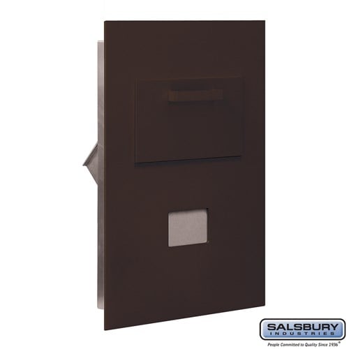 Salsbury Collection Unit - for 5 Door High 4B+ Mailbox Units - Bronze - Rear Loading - USPS Access - Sweatfully