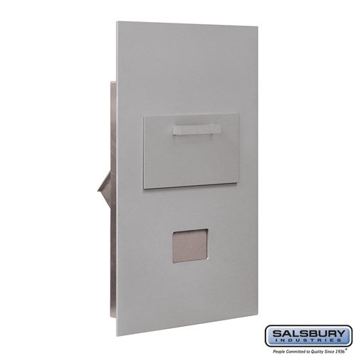 Salsbury Collection Unit - for 6 Door High 4B+ Mailbox Units - Aluminum - Rear Loading - Private Access - Sweatfully