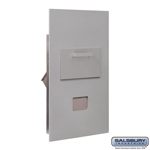 Salsbury Collection Unit - for 6 Door High 4B+ Mailbox Units - Aluminum - Rear Loading - USPS Access - Sweatfully