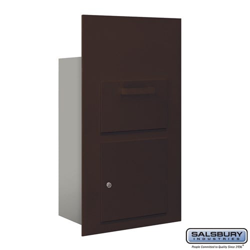 Salsbury Collection Unit (Includes Master Commercial Lock) - for 6 Door High 4B+ Mailbox Units - Bronze - Front Loading - Private Access - Sweatfully
