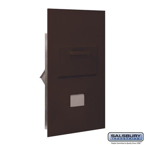 Salsbury Collection Unit - for 6 Door High 4B+ Mailbox Units - Bronze - Rear Loading - USPS Access - Sweatfully