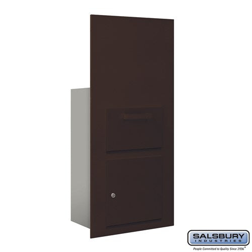 Salsbury Collection Unit - for 7 Door High 4B+ Mailbox Units - Bronze - Front Loading - USPS Access - Sweatfully