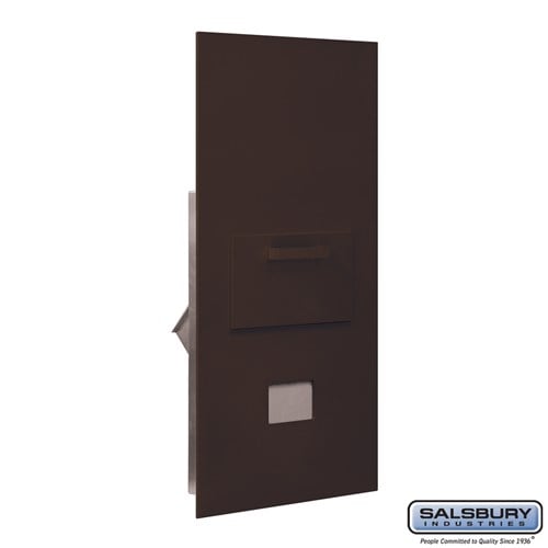 Salsbury Collection Unit - for 7 Door High 4B+ Mailbox Units - Bronze - Rear Loading - USPS Access - Sweatfully