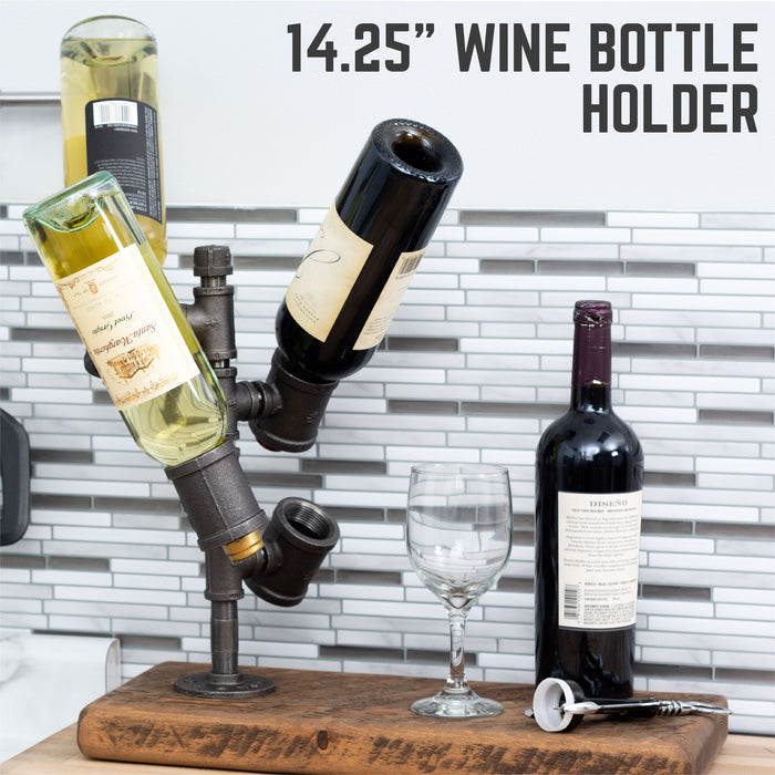 Wine Holder By PIPE DECOR - Sweatfully
