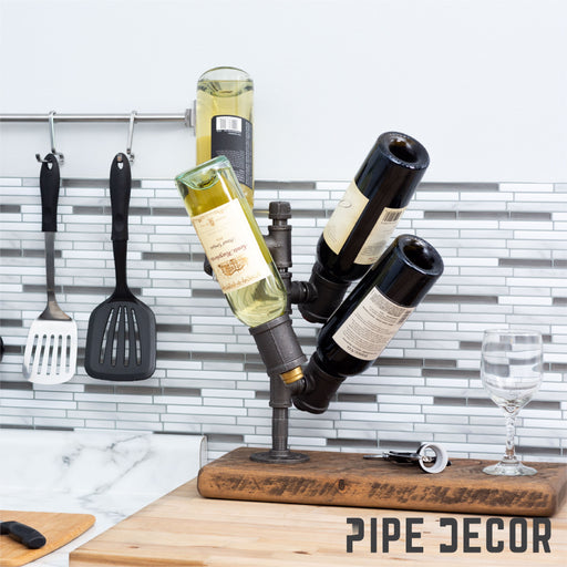 Wine Holder By PIPE DECOR - Sweatfully