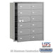Salsbury 4B+ Horizontal Mailbox - 12 B Doors (11 usable) - Aluminum - Front Loading - USPS Access - Sweatfully