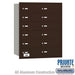 Salsbury 4B+ Horizontal Mailbox - 12 B Doors - Bronze - Rear Loading - Private Access - Sweatfully