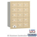 Salsbury 4B+ Horizontal Mailbox - 15 A Doors - Sandstone - Rear Loading - USPS Access - Sweatfully