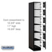Salsbury 12" Wide Six Tier Box Style Designer Wood Locker - 1 Wide - 6 Feet High - 21 Inches Deep - Black - Black Resettable Combination Locks - Sweatfully
