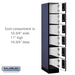 Salsbury 12" Wide Six Tier Box Style Designer Wood Locker - 1 Wide - 6 Feet High - 21 Inches Deep - Blue - Black Electronic Locks - Sweatfully