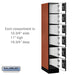 Salsbury 12" Wide Six Tier Box Style Designer Wood Locker - 1 Wide - 6 Feet High - 21 Inches Deep - Cherry - Black Resettable Combination Locks - Sweatfully