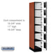 Salsbury 12" Wide Six Tier Box Style Designer Wood Locker - 1 Wide - 6 Feet High - 21 Inches Deep - Cherry - Hasps - Sweatfully