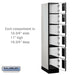 Salsbury 12" Wide Six Tier Box Style Designer Wood Locker - 1 Wide - 6 Feet High - 21 Inches Deep - Gray - Hasps - Sweatfully