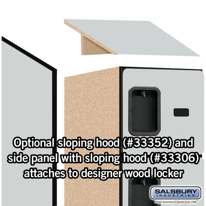 Salsbury 12" Wide Six Tier Box Style Designer Wood Locker - 1 Wide - 6 Feet High - 21 Inches Deep - Gray - Hasps - Sweatfully