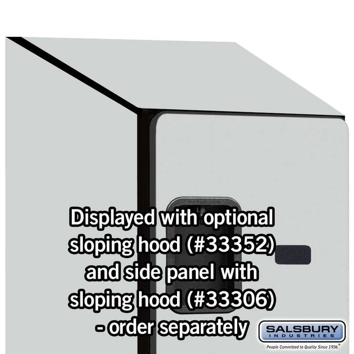Salsbury 12" Wide Six Tier Box Style Designer Wood Locker - 1 Wide - 6 Feet High - 21 Inches Deep - Gray - Hasps - Sweatfully