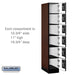 Salsbury 12" Wide Six Tier Box Style Designer Wood Locker - 1 Wide - 6 Feet High - 21 Inches Deep - Mahogany - Black Resettable Combination Locks - Sweatfully
