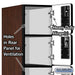 Salsbury 12" Wide Six Tier Box Style Designer Wood Locker - 1 Wide - 6 Feet High - 21 Inches Deep - Mahogany - Hasps - Sweatfully