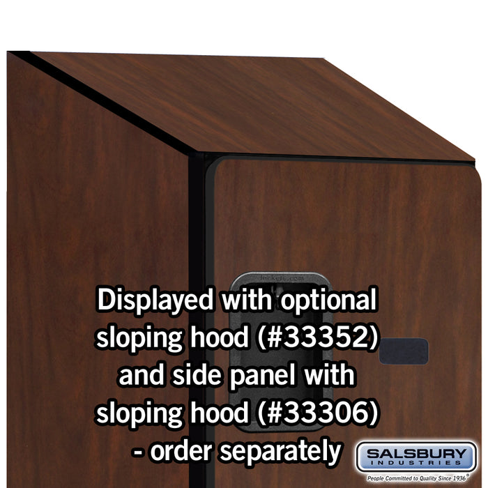 Salsbury 12" Wide Six Tier Box Style Designer Wood Locker - 1 Wide - 6 Feet High - 21 Inches Deep - Mahogany - Hasps - Sweatfully