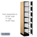 Salsbury 12" Wide Six Tier Box Style Designer Wood Locker - 1 Wide - 6 Feet High - 21 Inches Deep - Maple - Black Electronic Locks - Sweatfully