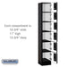 Salsbury 12" Wide Six Tier Box Style Designer Wood Locker - 1 Wide - 6 Feet High - 15 Inches Deep - Black - Silver Electronic Locks - Sweatfully