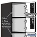 Salsbury 12" Wide Six Tier Box Style Designer Wood Locker - 1 Wide - 6 Feet High - 15 Inches Deep - Black - Hasps - Sweatfully
