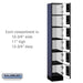 Salsbury 12" Wide Six Tier Box Style Designer Wood Locker - 1 Wide - 6 Feet High - 15 Inches Deep - Blue - Silver Electronic Locks - Sweatfully