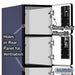Salsbury 12" Wide Six Tier Box Style Designer Wood Locker - 1 Wide - 6 Feet High - 15 Inches Deep - Blue - Hasps - Sweatfully