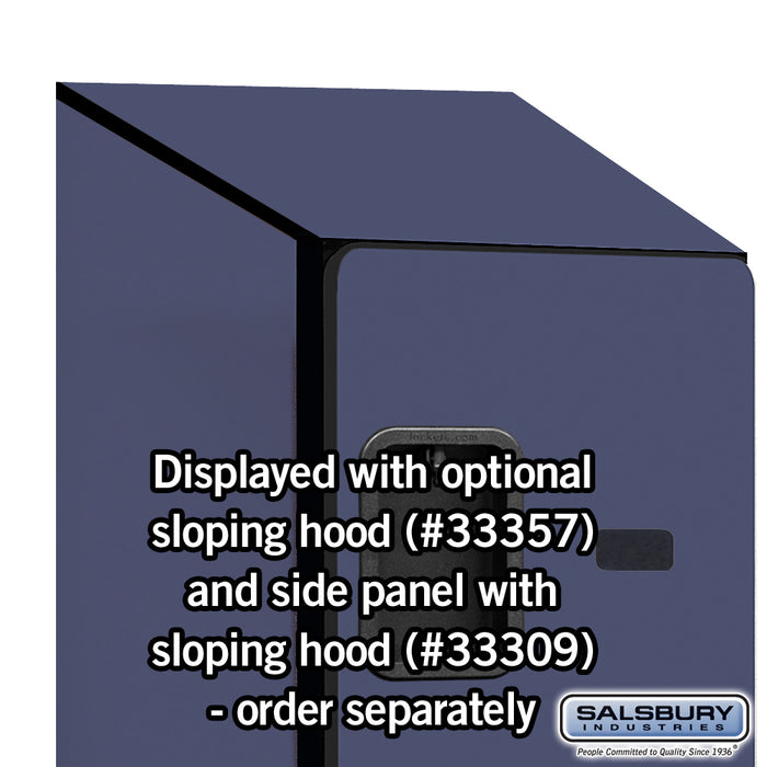 Salsbury 12" Wide Six Tier Box Style Designer Wood Locker - 1 Wide - 6 Feet High - 15 Inches Deep - Blue - Hasps - Sweatfully