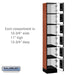 Salsbury 12" Wide Six Tier Box Style Designer Wood Locker - 1 Wide - 6 Feet High - 15 Inches Deep - Cherry - Black Electronic Locks - Sweatfully