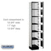 Salsbury 12" Wide Six Tier Box Style Designer Wood Locker - 1 Wide - 6 Feet High - 15 Inches Deep - Gray - Hasps - Sweatfully