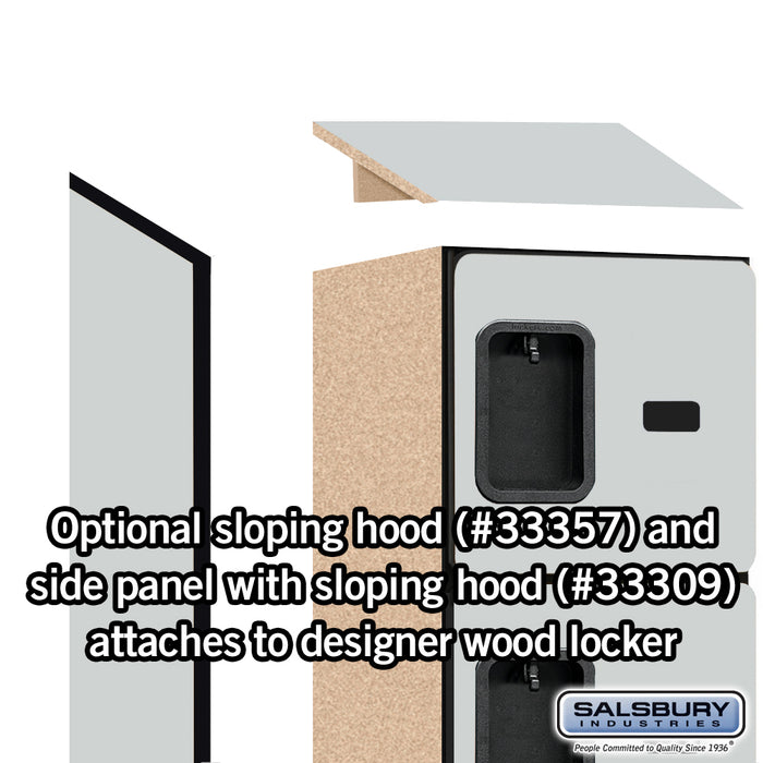 Salsbury 12" Wide Six Tier Box Style Designer Wood Locker - 1 Wide - 6 Feet High - 15 Inches Deep - Gray - Hasps - Sweatfully