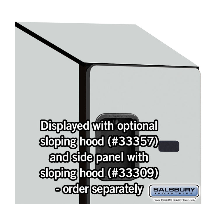 Salsbury 12" Wide Six Tier Box Style Designer Wood Locker - 1 Wide - 6 Feet High - 15 Inches Deep - Gray - Hasps - Sweatfully