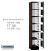 Salsbury 12" Wide Six Tier Box Style Designer Wood Locker - 1 Wide - 6 Feet High - 15 Inches Deep - Mahogany - Silver Electronic Locks - Sweatfully