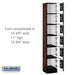 Salsbury 12" Wide Six Tier Box Style Designer Wood Locker - 1 Wide - 6 Feet High - 15 Inches Deep - Mahogany - Silver Resettable Combination Locks - Sweatfully