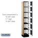 Salsbury 12" Wide Six Tier Box Style Designer Wood Locker - 1 Wide - 6 Feet High - 15 Inches Deep - Maple - Black Resettable Combination Locks - Sweatfully