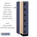 Salsbury 12" Wide Six Tier Box Style Designer Wood Locker - 1 Wide - 6 Feet High - 18 Inches Deep - Blue - Black Resettable Combination Locks - Sweatfully