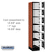 Salsbury 12" Wide Six Tier Box Style Designer Wood Locker - 1 Wide - 6 Feet High - 18 Inches Deep - Cherry - Silver Resettable Combination Locks - Sweatfully