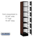Salsbury 12" Wide Six Tier Box Style Designer Wood Locker - 1 Wide - 6 Feet High - 18 Inches Deep - Mahogany - Black Resettable Combination Locks - Sweatfully