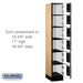 Salsbury 12" Wide Six Tier Box Style Designer Wood Locker - 1 Wide - 6 Feet High - 18 Inches Deep - Maple - Black Electronic Locks - Sweatfully
